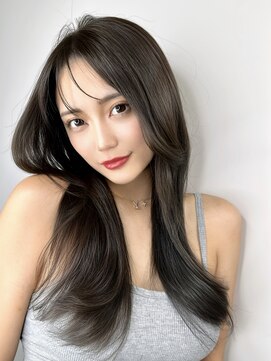 髪質改善　美髪ストレート　艶髪　前髪　韓国レイヤー　縮毛矯正