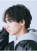 センターパート/波巻きパーマ/スパイラルパーマ/men's