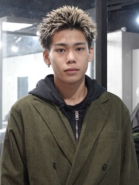 ラベル 渋谷(LAVEL) スパイキーショート/ブロンド/ブリーチカラー/抜きっぱなし