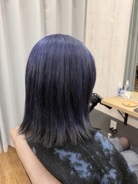 テーラヘアー 幕張本郷店(TELA HAIR) エンドカラー～青×黒～