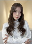 ハッシュカットロングレイヤー韓国レイヤーハッシュレイヤー