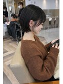 首元すっきり 大人可愛い丸みショートボブ