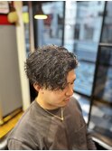 波巻きツイストスパイラル/刈り上げセンターパート/浦安/メンズ