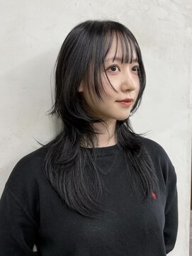 ニコ トウキョウ 渋谷(nico TOKYO) ロングレイヤーカット顔周りレイヤーウルフハッシュカット韓国