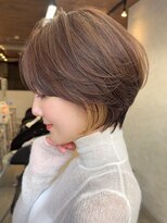 ダム(DaM)&nbsp;ナチュラルボブ前髪ありイメチェン20代30代40代ショートボブ
