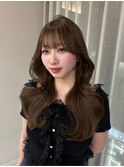 【遠田彩那】くびれヘア/韓国ヘア/ベージュ/マロンベージュ