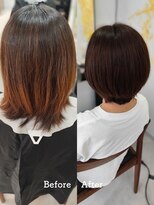 リンク バイ フォーラボ 綱島(Link by ForLABO) ショートボブ×ココアブラウンカラー【綱島】