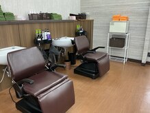 カットマル 丸亀店(CUT MARU)の雰囲気（落ちついた雰囲気のシャンプーブース）