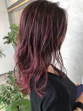 ナイーブヘアデザイン(NAiVE HAIR DESIGN) 【NAiVE hair】ピンクカラーxハイライト