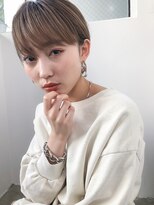 アコロン(acoron)&nbsp;小顔_デザインカラー_厚めバング_ローライト_スリークボブ