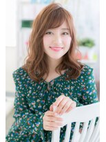 ミック ヘアアンドメイク アップ 駒込店(miq Hair&Make up) やわらか質感♪ピンクブラウンフェアリーセミディ