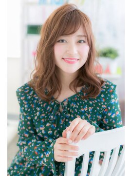 ミック ヘアアンドメイク アップ 駒込店(miq Hair&Make up) やわらか質感♪ピンクブラウンフェアリーセミディ