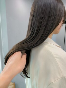 ヌード(nude) nude仲井【ブリーチなし】【ミントアッシュ】ロングヘア