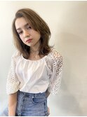 ヨシンモリ　ハイライトカラー　鎖骨ミディアム 【bless横浜】
