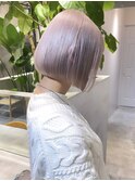 ミルクティーベージュナチュラルボブミニボブケアブリーチ20代