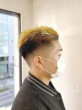 ヘアーワークス ヘルム 渋谷店(HAIR WORKS HELM) ［HELM渋谷］メンズフェード×ブリーチスタイル☆