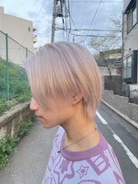 ホワイトピンク/ホワイトミルクティー/センターパート