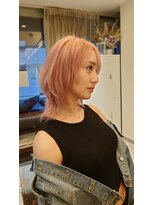 ブロッサム ひばりヶ丘(Blossom) 20代30代40代ブリーチエモピンクミディアムウルフ