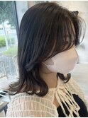 ダブルカラーミルクティーベージュカラーブルーブラックブリーチ