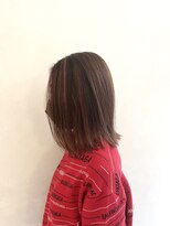小森谷,黒髪,ボブルフ,ピンクカラー,小顔,ワンレンj81