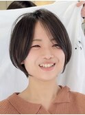（巻ける縮毛矯正/ショートボブ/前髪/サイドバング/髪質改善）