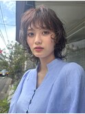 大人抜け感パーマボブ