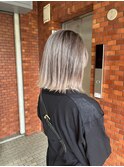 バレイヤージュグラデーション×ボブ