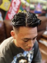 クイーンズバイジェントルマンバーバー(queens by gentlemanBarber) オールバックパーマ