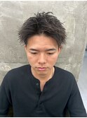 ホワイトメッシュ/ツイスト/ツイスパ/パーマ/メンズ/眉毛/心斎橋