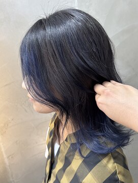 アムロードヘア(Amouroad hair) 色落ちも綺麗◎こなれた大人カラー☆ネイビーブルー