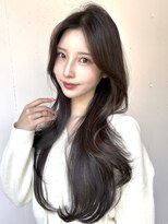 エインアンリー 明治神宮前(AIN.ANLY.)&nbsp;オリーブグレー小顔ココアベージュ韓国ヘア