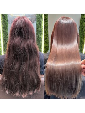 髪質改善ケラチン酸性ストレート+髪質改善トリートメント+DEスパ