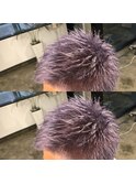 ブリーチカラー刈り上げスタイルスパイキーショートフェード