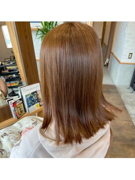 オカズ(Hair room Okazu) ☆セミロング×カーキベージュ☆