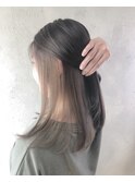インナーミルクティーベージュ_アースカラー_くびれヘア