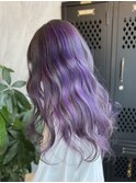 モードヘア/ハイライト ラベンダーカラー[新宿/ハイトーン/韓国]