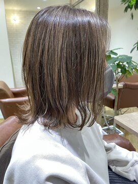 ジェービーヘア 稲毛(jb hair) ウルフショートハイトーンカラーボブウルフグレージュカラー