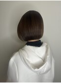 ボブ×ハイライトベージュ
