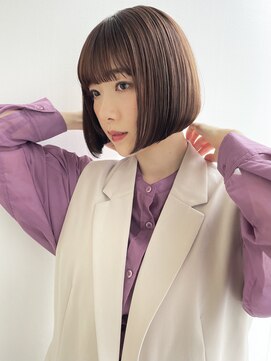 コレクティブワーク 表参道 渋谷(COLLECTIVE WORK) 顎下ボブ　大人ボブ　ミニボブ　ベージュカラー　髪質改善　酸熱