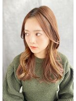 シュシュット(chouchoute)&nbsp;美髪質改善ピンクブラウンエアリーロング切りっぱなしボブ/050