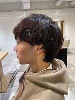 メンズカット バイ ソイクフ(メンズカット by SOY-KUFU) MEN'S HAIRアッシュブラックマッシュパーマ