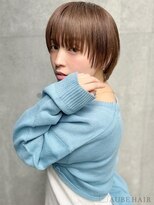 オーブ ヘアー ラックス 下通り熊本3号店(AUBE HAIR lax) 20代・30代_顔周りレイヤーショート