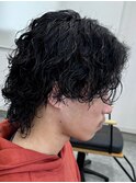 波巻きパーマメンズパーマメンズヘアツーブロックツイストパーマ
