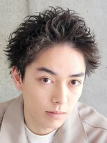 スパイキーショートパーマツイストスパイラルパーマビジネスヘア