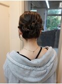 結婚式参列アレンジ◯シニョンアレンジ