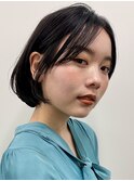 前下がりショート・ボブ/パーマ/前髪なし/30代/40代/50代/長め