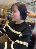 【吉田江梨】ショートボブカット　インナーカラー　ブルージュ