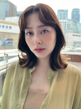 バイオレット 横浜店(Violet) くびれミディアム韓国巻きくすみベージュマロンベージュKE-01