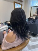 髪質改善縮毛矯正レイヤーカット顔周り前髪韓国ミニウルフ北千住
