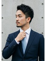 ネイビー 博多(NAVY)&nbsp;博多/髪質改善/アッシュブラック!アップバング刈り上げヘア